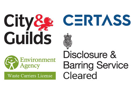 City & Guilds, Certass, Environmental Agenmcy Waste Carriers Licence, Disclosure & Barring Service Cleared, certified locks fitters